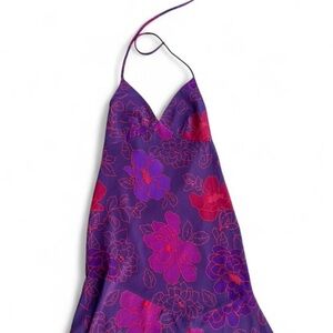 Express Purple and Red Floral Chemise